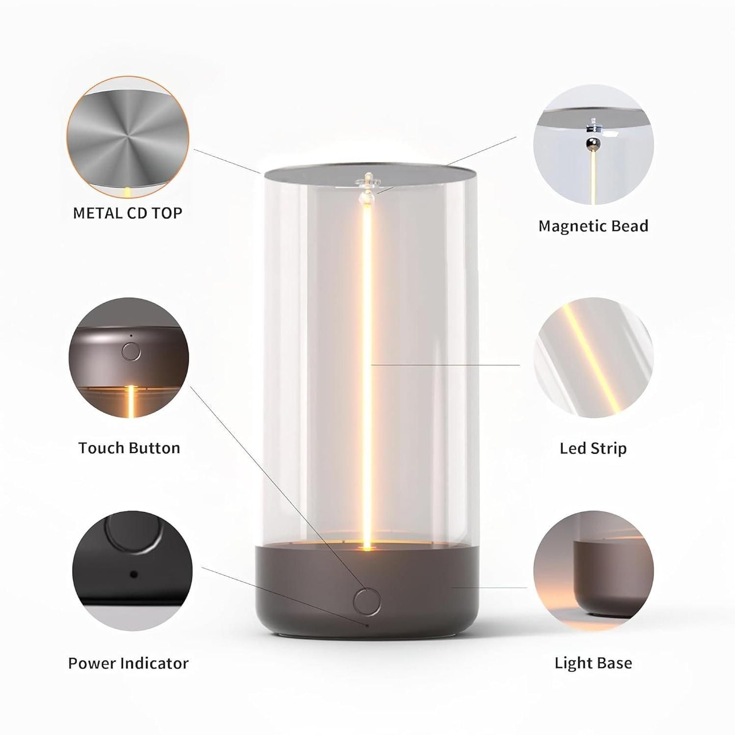 Magnetic lamp light